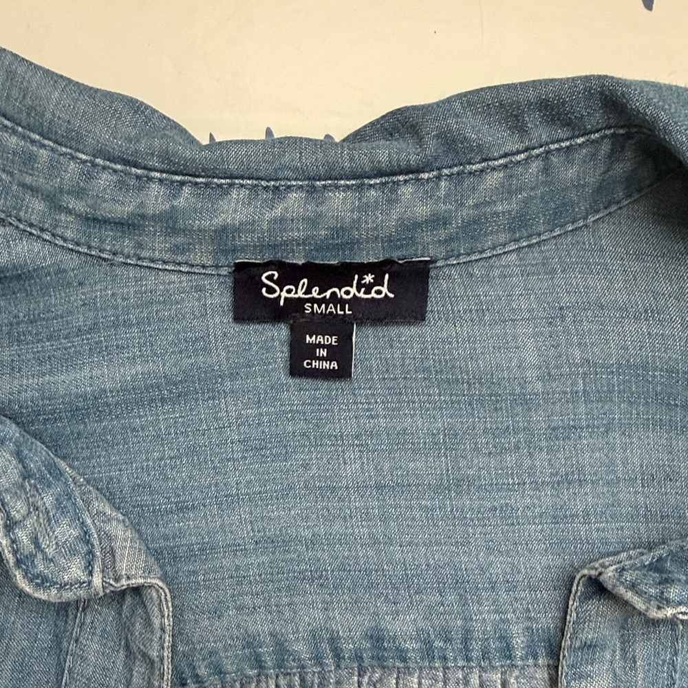 Splendid Oversized Chambray Button-Down Shirt - image 3